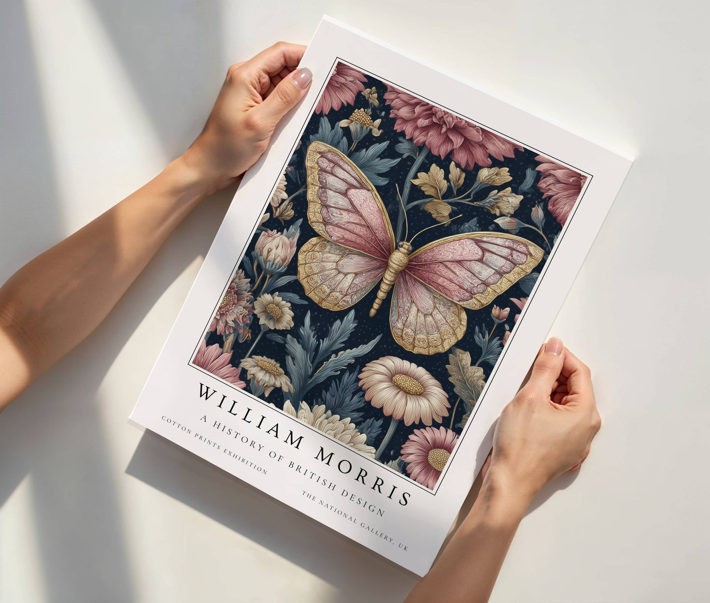 set of 3 william morris botanical insect