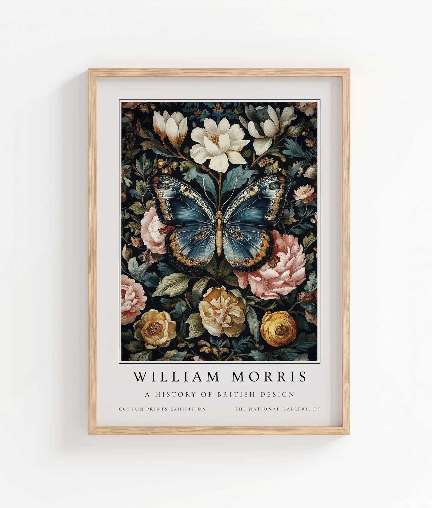 William Morris Midnight Butterfly Art Print