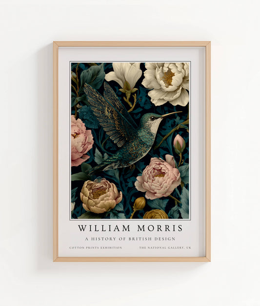 William Morris Midnight Hummingbird Art Print