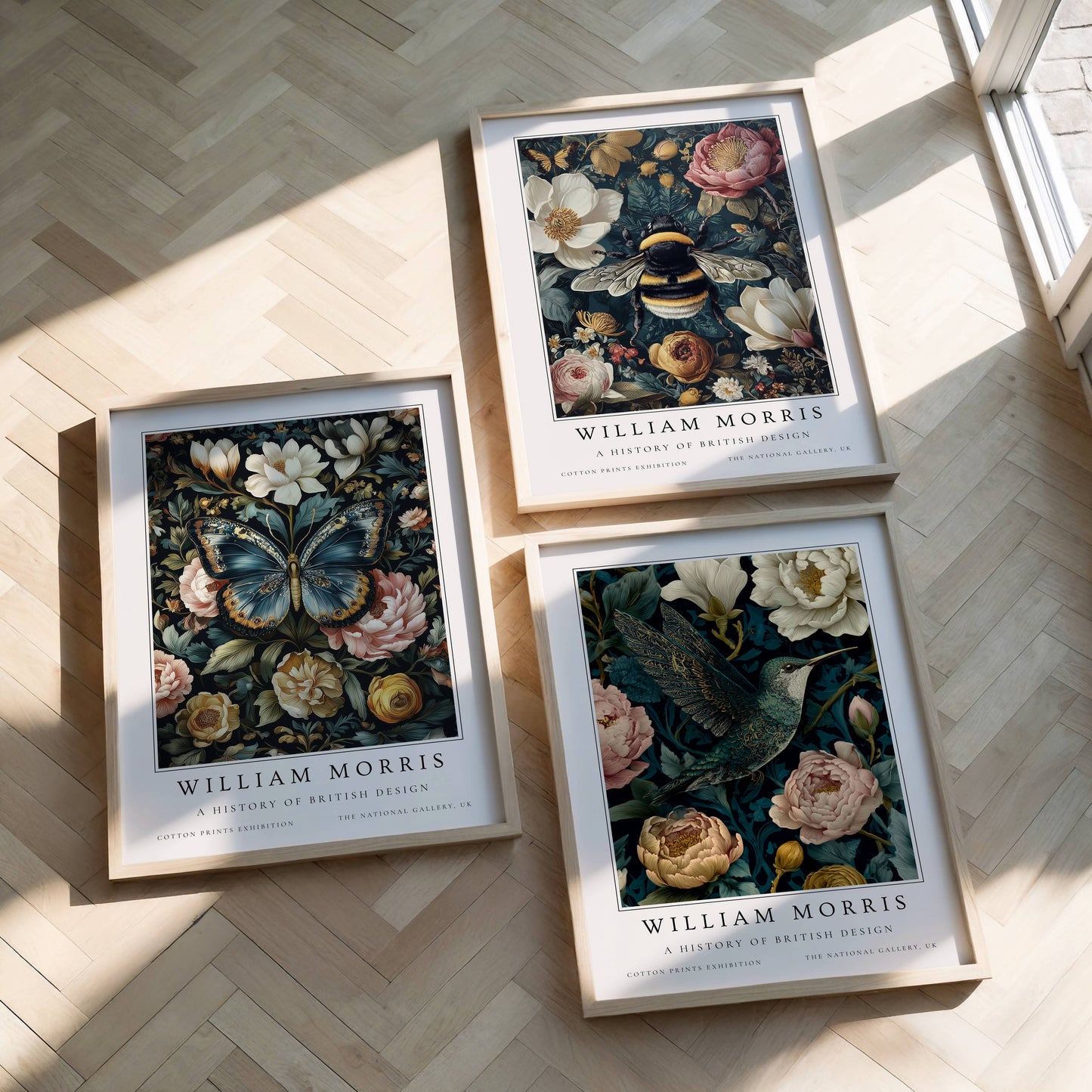 William Morris Midnight Garden Art Print Set