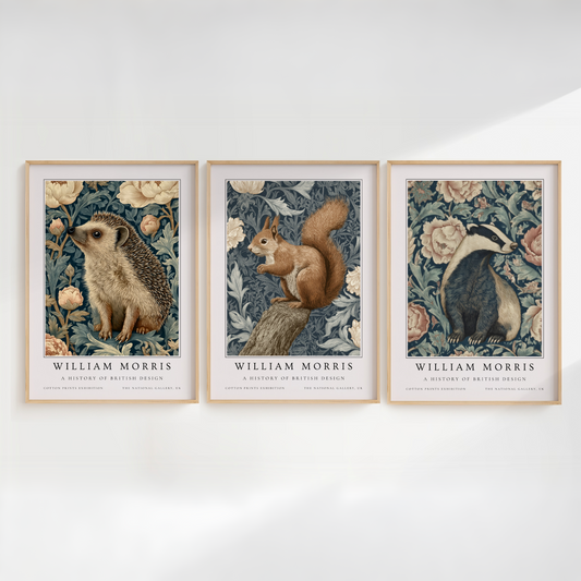 William Morris Woodland Creatures Art Print Set