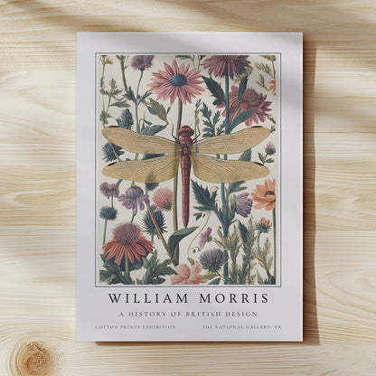 William Morris Vintage Dragonfly Art Print