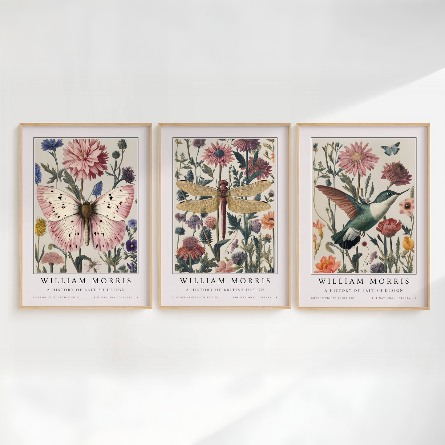 William Morris Vintage Wildflower Art Print Set