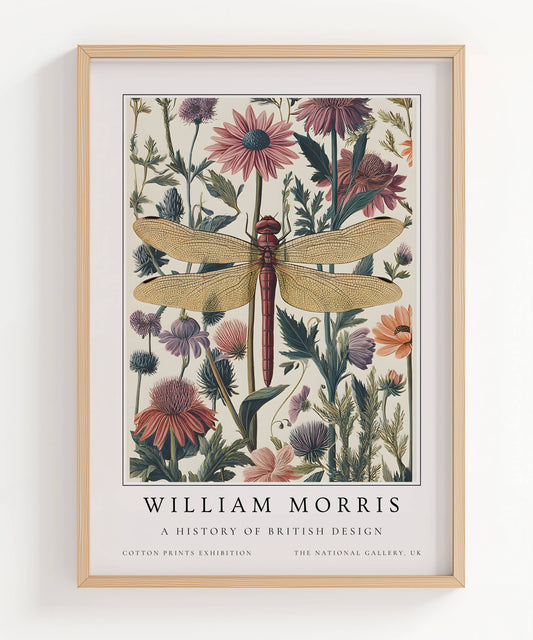 William Morris Vintage Dragonfly Art Print