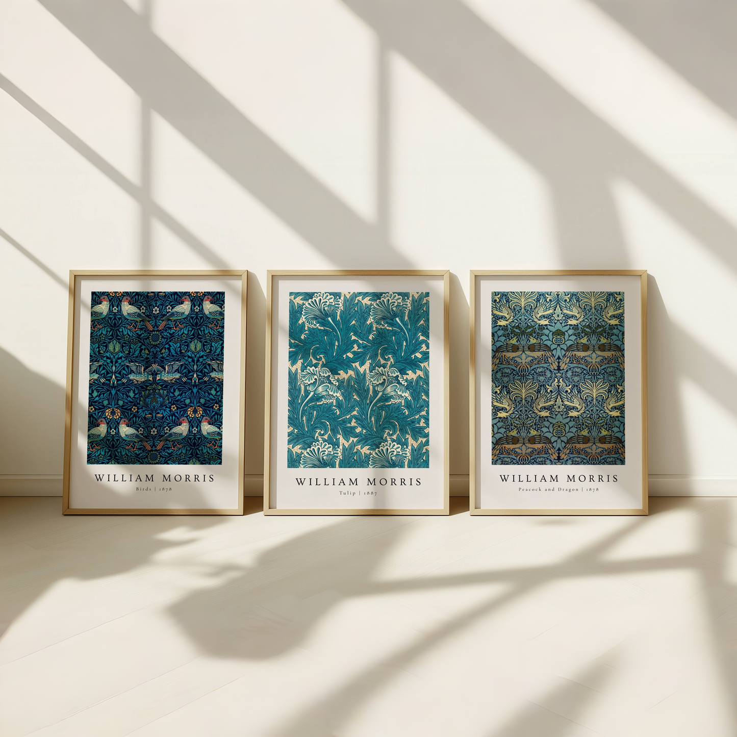 william morris blue heritage art print set
