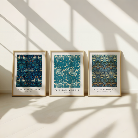 William Morris Blue Heritage Art Print Set