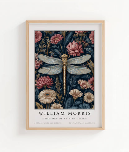 William Morris Vintage Dragonfly Art Print